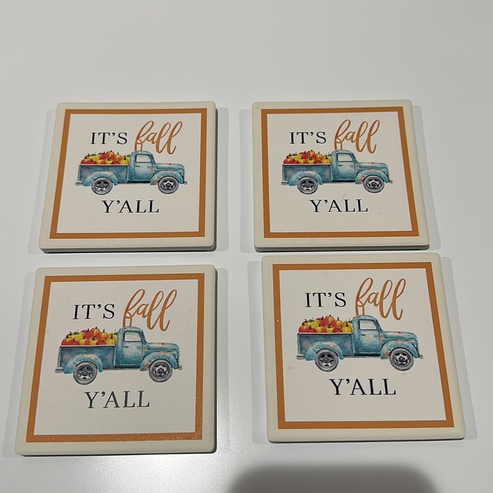 🌸NEW Hobby Lobby Fall Tableware 4 pc. 4x4in (10.16x10.16cm) NWT